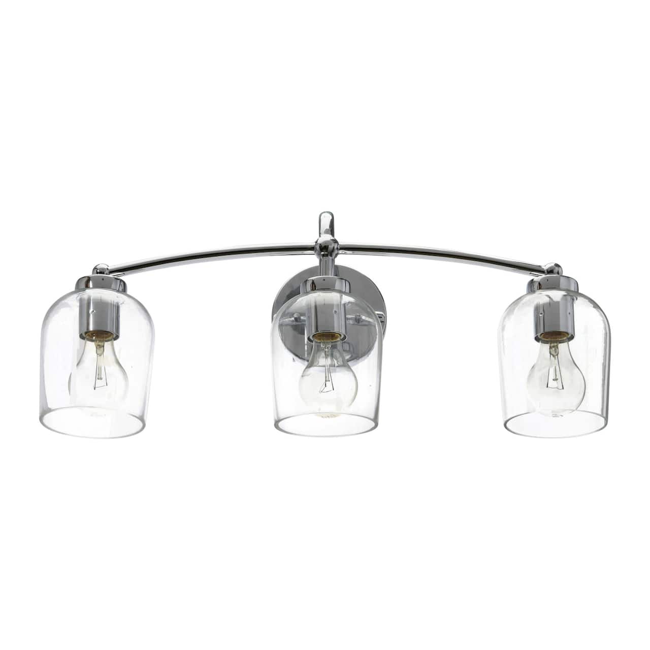Hello Honey® Robert Stevenson Lighting Adrian Metal & Clear Glass 3-Light Vanity